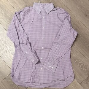 Bonobos Lavender Checkered Button Down Shirt